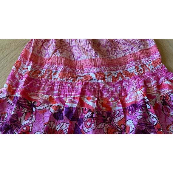 Y2K Boho Maxi Dress Women’s OS Smocked Bodice Fairy Pink Hippie Festival Wedding - Picture 8 of 9